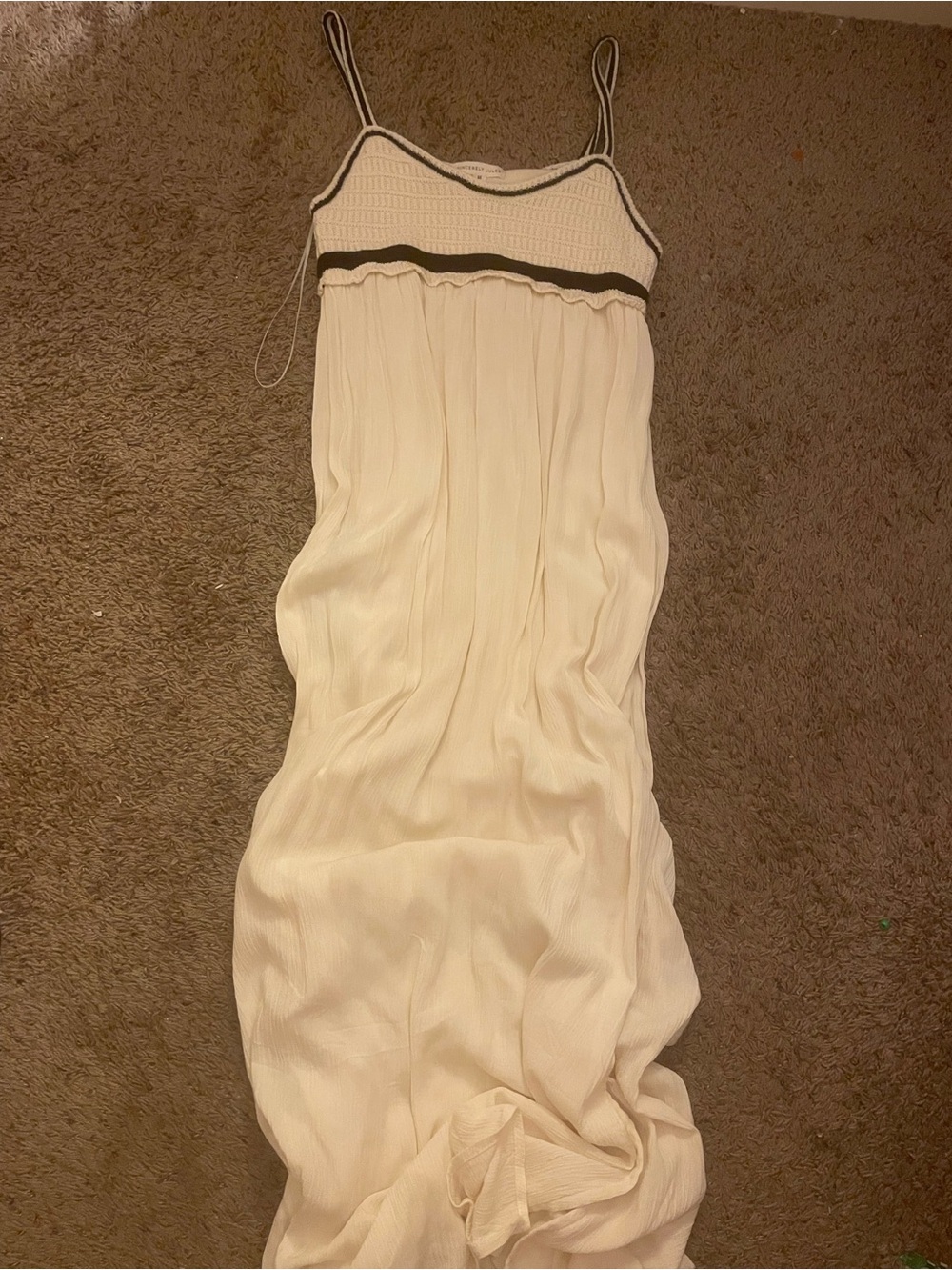 Sincerely Jules Cream Top with Black Trim